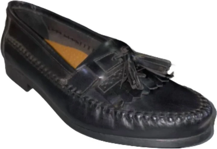 Men's Tassel Weave Loafer In Black