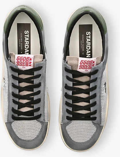 Mens Taupe Comb Men's Stardan Suede and Mesh Low-Top Trainers Eur 44 / 10 Uk Men - Image 2