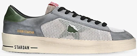 Mens Taupe Comb Men's Stardan Suede and Mesh Low-Top Trainers Eur 44 / 10 Uk Men