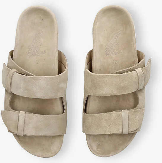 Mens Taupe Diogenis Suede Flat Sandals Eur 46 / 12 Uk Men - Image 2