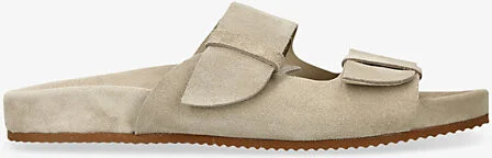 Mens Taupe Diogenis Suede Flat Sandals Eur 46 / 12 Uk Men