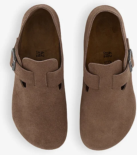 Mens Taupe London Raised-Heel Suede Shoes Eur 40 / 6 Uk Men - Image 2