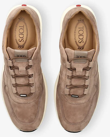 Mens Taupe Nuovo Allacciato Sportivo 79K Suede Low-Top Trainers Eur 42 / 8 Uk Men - Image 2
