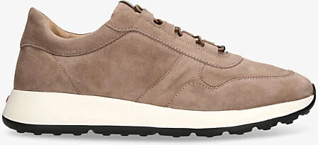 Mens Taupe Nuovo Allacciato Sportivo 79K Suede Low-Top Trainers Eur 42 / 8 Uk Men