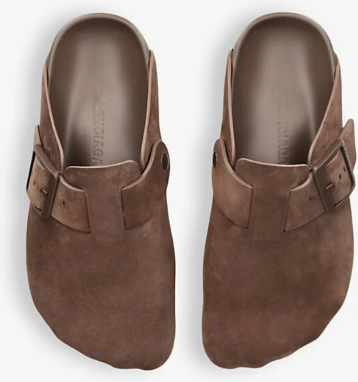 Mens Taupe Sunday Suede Mules Eur 40 / 6 Uk Men - Image 2