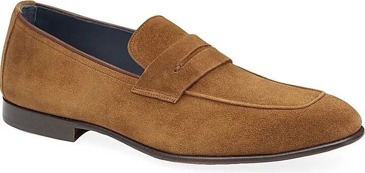 Men's Taylor Suede Penny Loafers - Snuff - Size 8 - Image 2