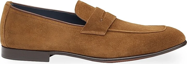 Men's Taylor Suede Penny Loafers - Snuff - Size 8