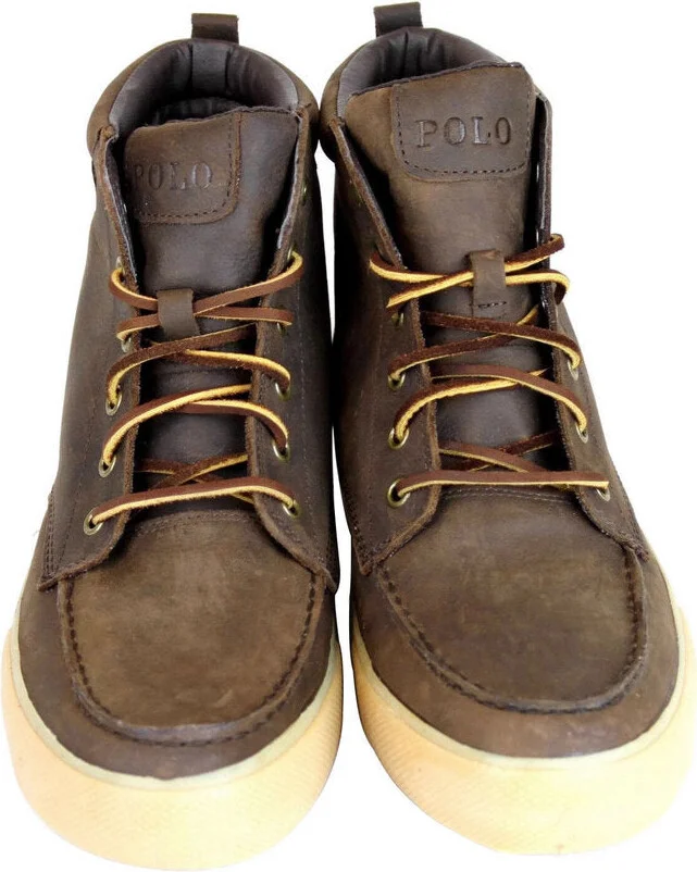 Men's Tedd Leather High Top Sneaker With Logo - Image 2