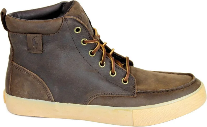 Men's Tedd Leather High Top Sneaker With Logo - Image 7