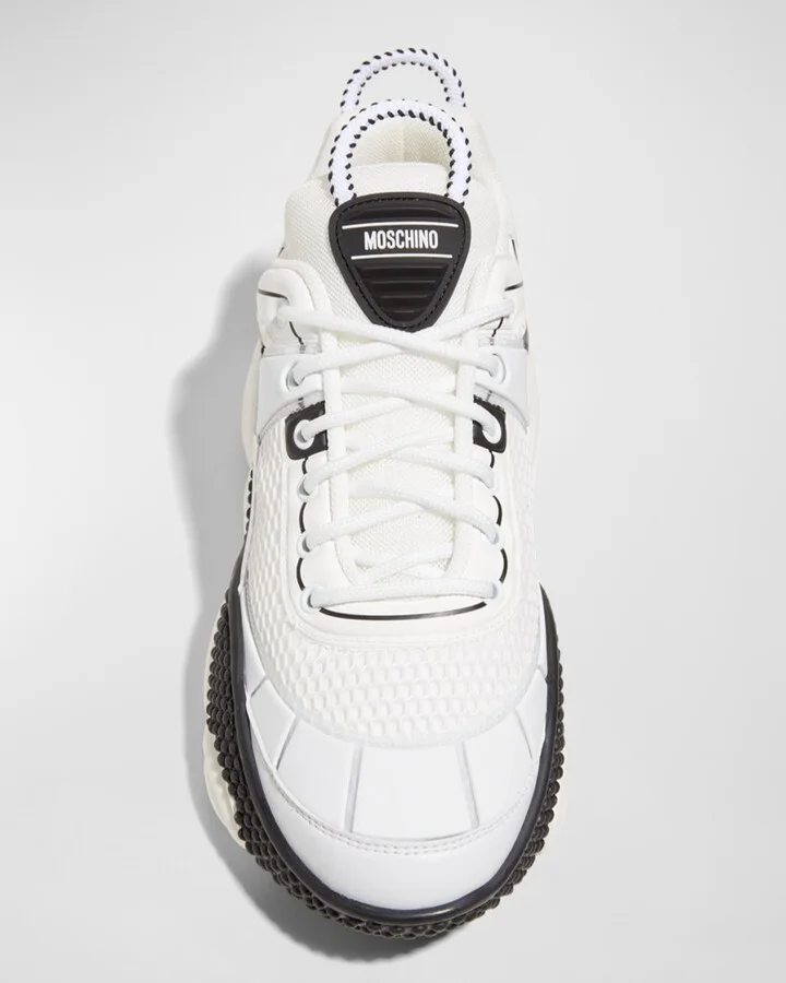 Men's Teddy Bear-Sole Trainer Sneakers - Two-Tone - Image 2