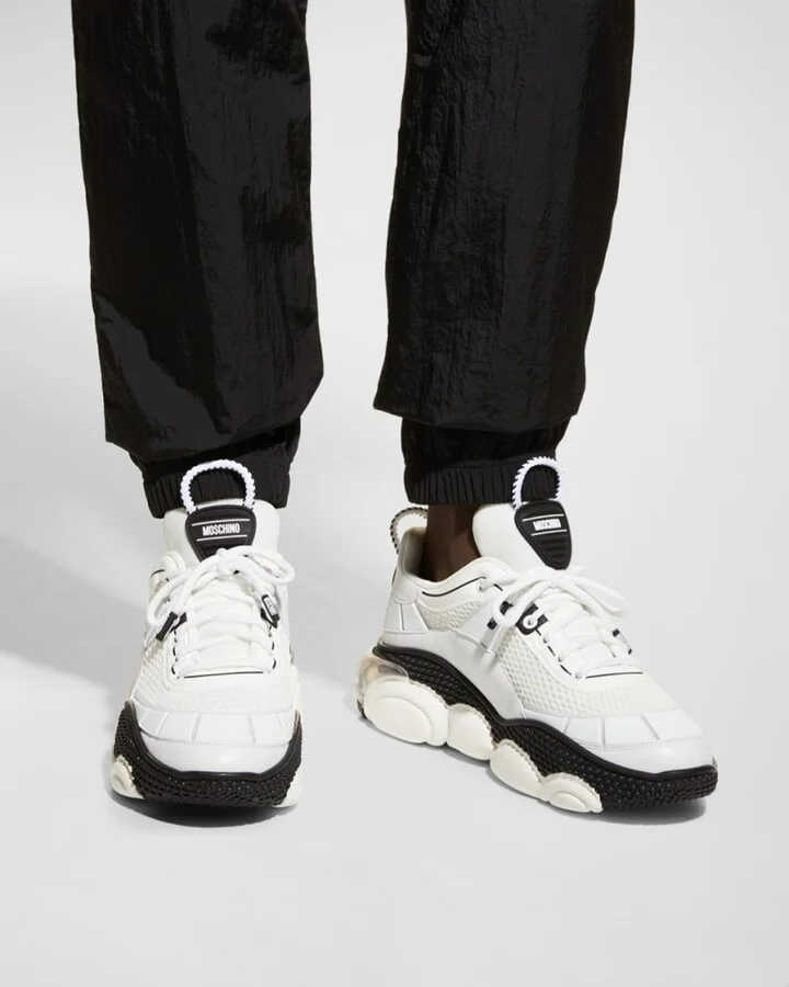 Men's Teddy Bear-Sole Trainer Sneakers - Two-Tone - Image 3