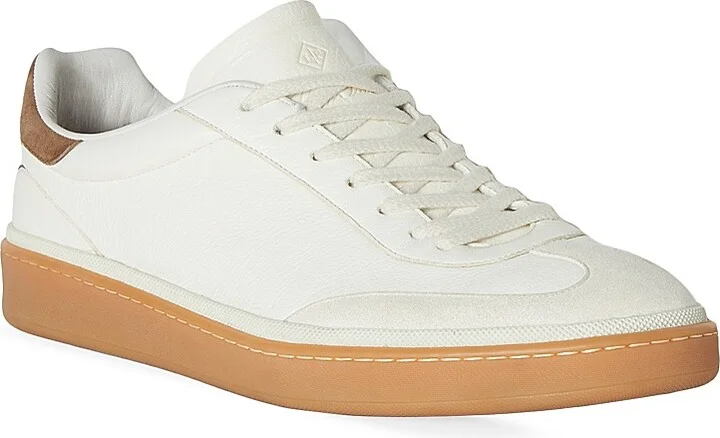 Men's Tennis Leather Sneakers - White - Size 7.5 - Image 2
