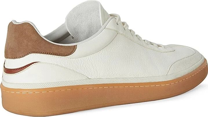 Men's Tennis Leather Sneakers - White - Size 7.5 - Image 3