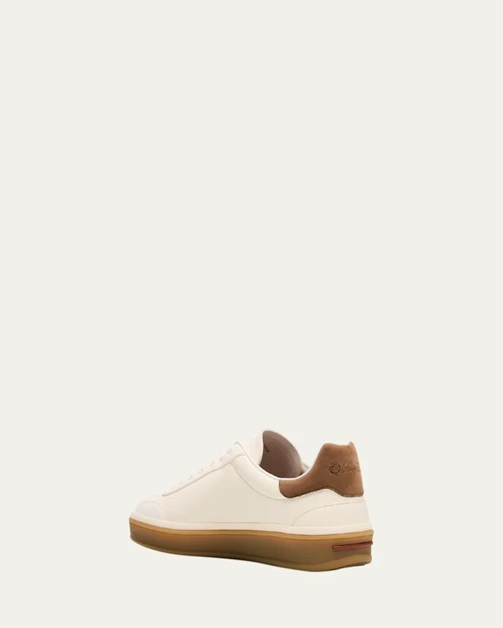 Men's Tennis Walk Mixed Leather Sneakers - Image 4