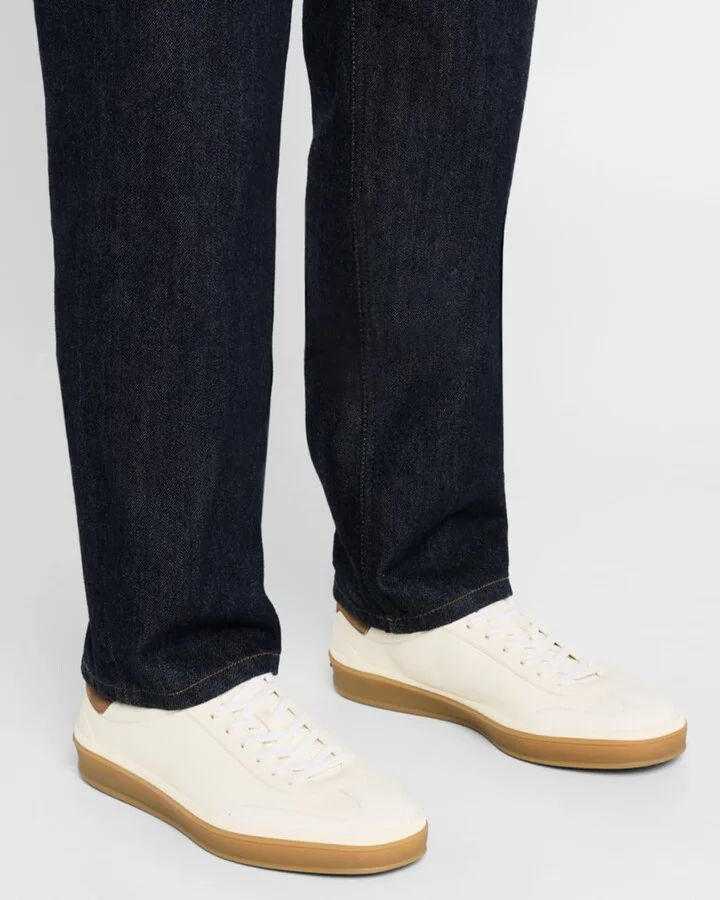 Men's Tennis Walk Mixed Leather Sneakers - Image 2