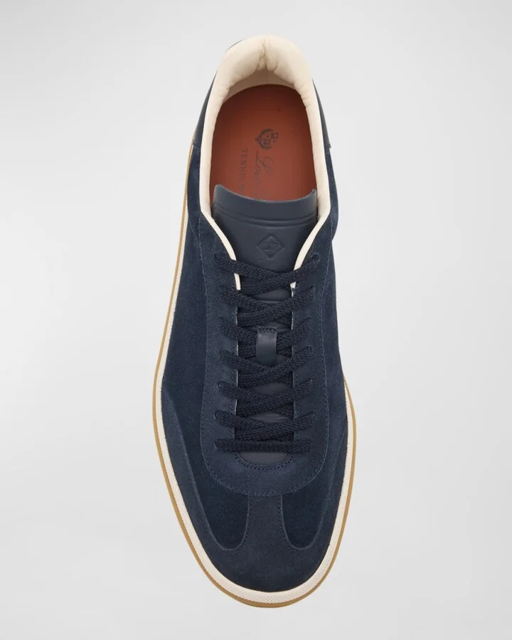 Men's Tennis Walk Suede Low-Top Sneakers - Image 2