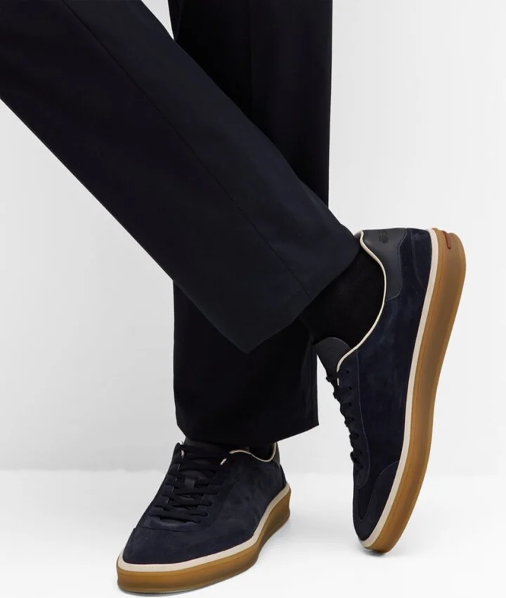 Men's Tennis Walk Suede Low-Top Sneakers - Image 3