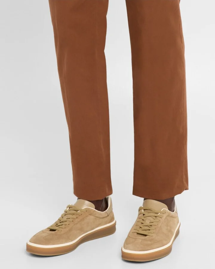 Men's Tennis Walk Suede Low-Top Sneakers - Image 5