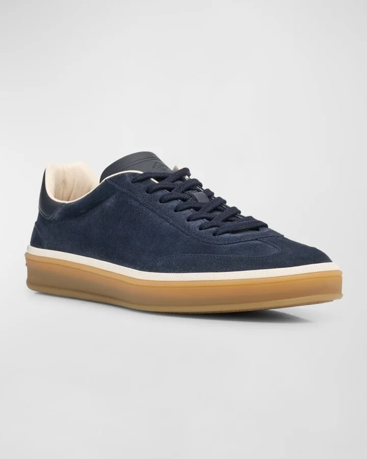 Men's Tennis Walk Suede Low-Top Sneakers - Image 10