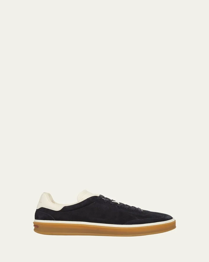 Men's Tennis Walk Suede Low-Top Sneakers