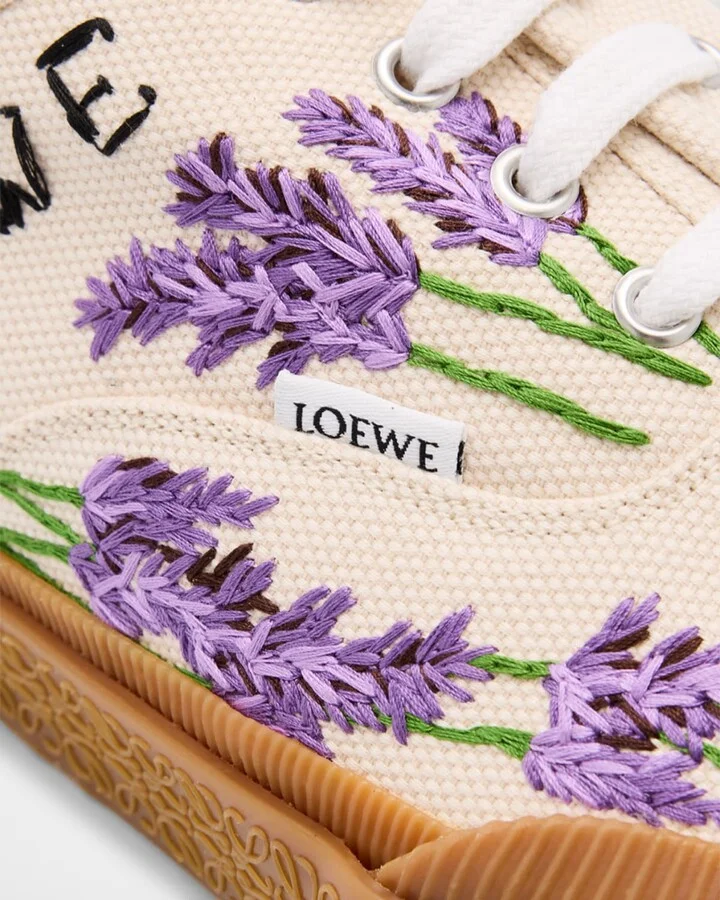 Men's Terra Embroidered Canvas Low-Top Sneakers - Image 6