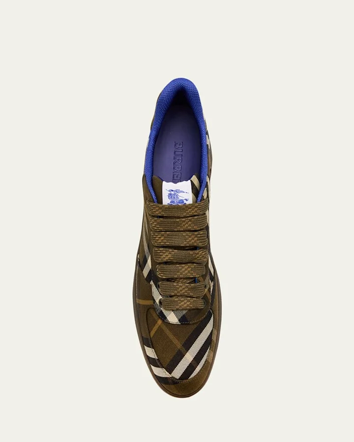 Men's Terrace Check Low-Top Sneakers - Image 5