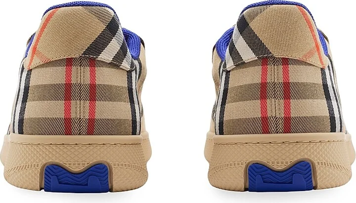 Men's Terrace Check Low-Top Sneakers - Sand - Size 6 - Image 3