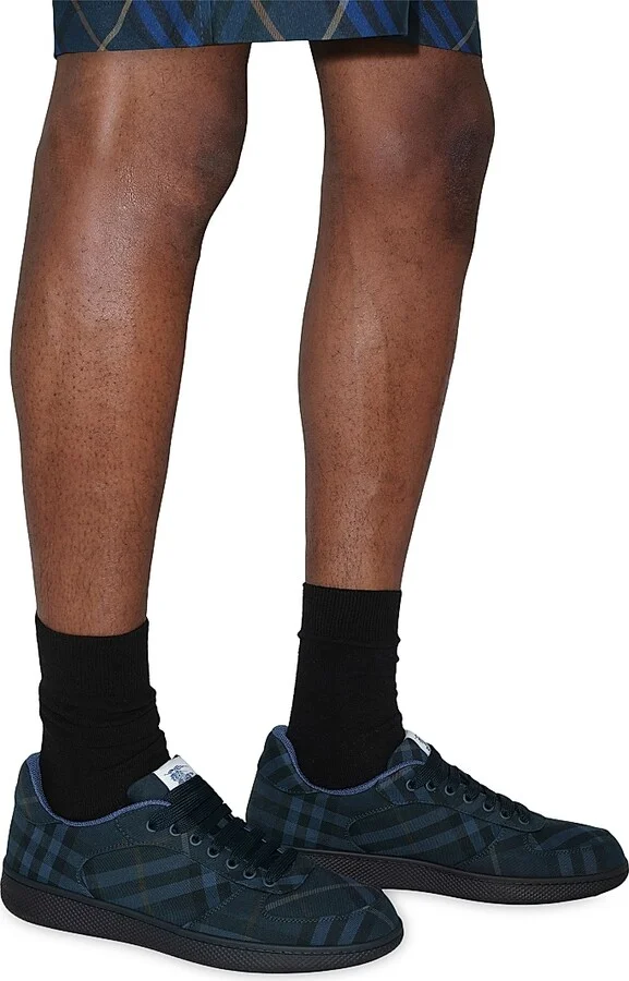 Men's Terrace Check Low-Top Sneakers - Sand - Size 6 - Image 10