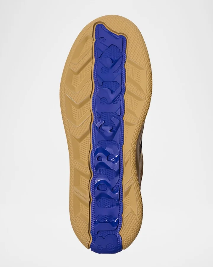Men's Terrace Leather and Check Low-Top Sneakers - Image 2