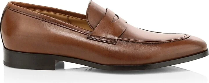 Men's Tesoro Leather Penny Loafers - Cloud Brandy - Size 7