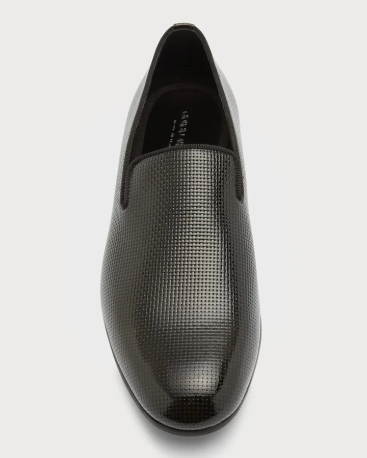 Men's Textured Leather Formal Loafers - Image 3