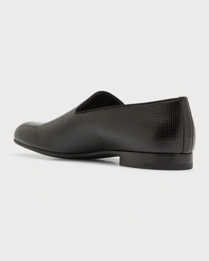 Men's Textured Leather Formal Loafers - Image 4