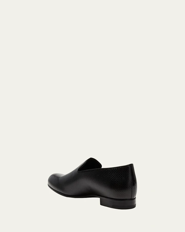 Men's Textured Leather Formal Loafers - Image 3