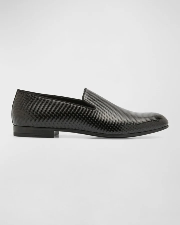 Men's Textured Leather Formal Loafers