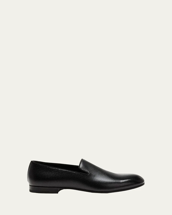 Men's Textured Leather Formal Loafers