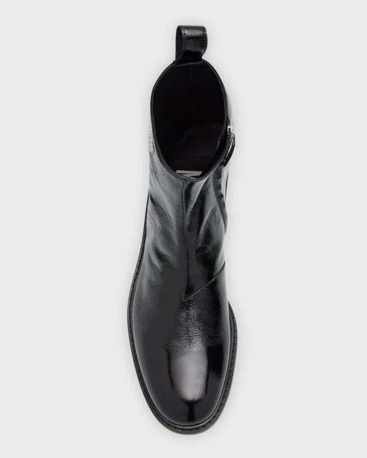 Men's Textured Logo-Plate Ankle Boots - Image 4
