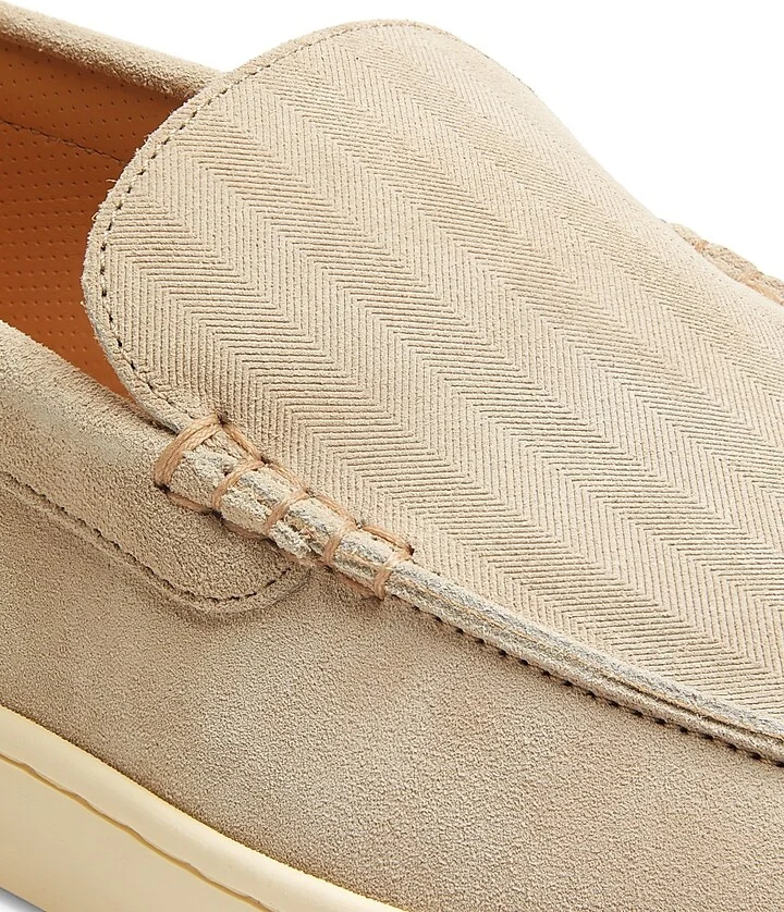 Men's Textured Suede Loafers - Beige - Size 10.5 - Image 5