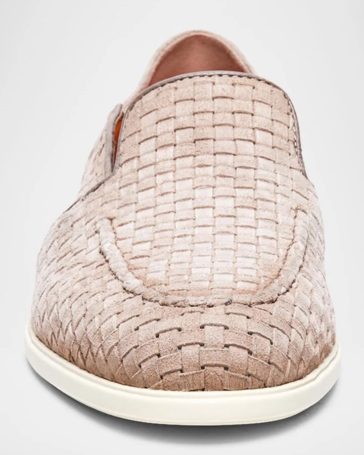Men's Theo Woven Suede Loafers - Image 2