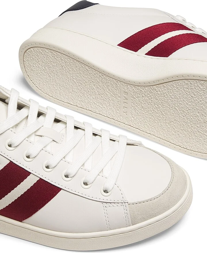Men's Thiago Ribbon Low-Top Leather Sneakers - White Peacoat - Size 11 - Image 2