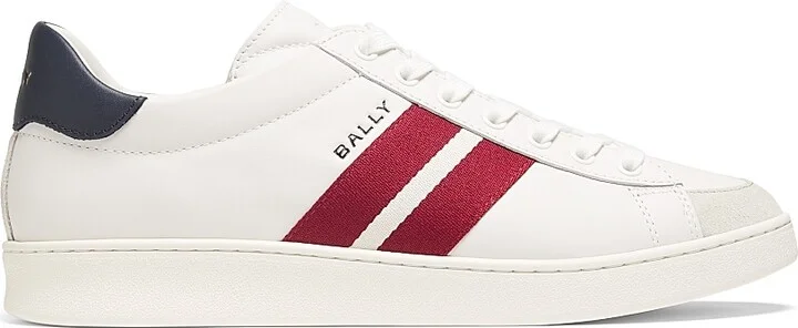 Men's Thiago Ribbon Low-Top Leather Sneakers - White Peacoat - Size 11