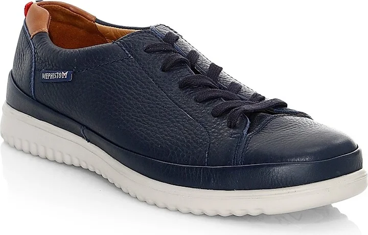 Men's Thomas Leather Lace-Up Sneakers - White Oregon - Size 8 - Image 7