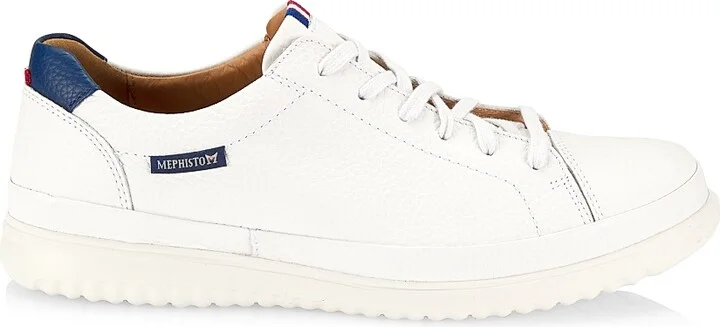 Men's Thomas Leather Lace-Up Sneakers - White Oregon - Size 8