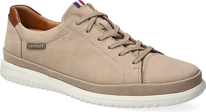 Men's Thomas Leather Low-Top Sneakers - Sand - Size 7 - Image 2