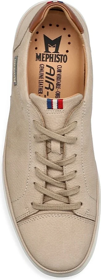 Men's Thomas Leather Low-Top Sneakers - Sand - Size 7 - Image 5