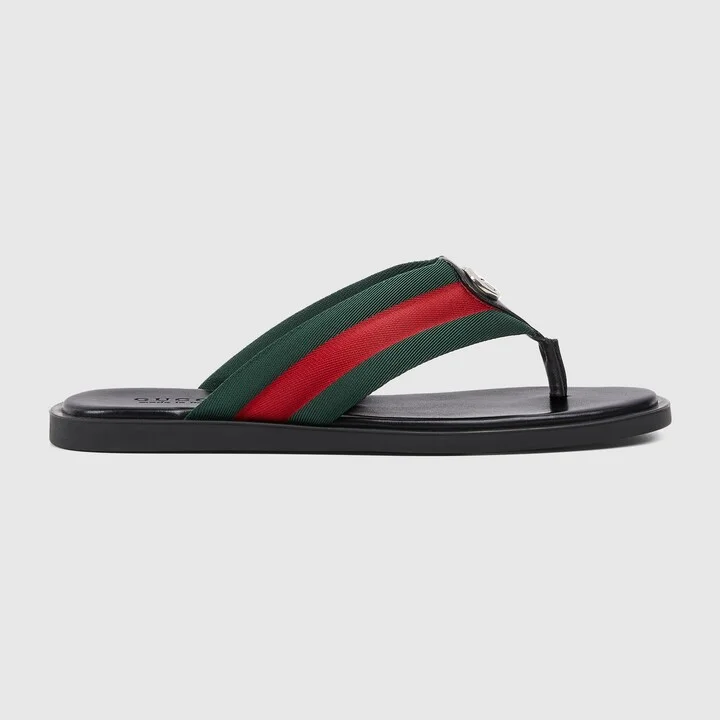 Men's thong sandal with Interlocking G