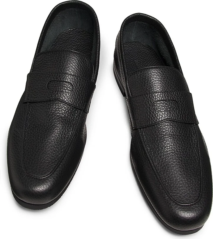 Men's Thorne Leather Penny Loafers - Black - Size 7.5 - Image 4