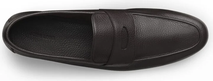 Men's Thorne Soft Textured Leather Penny Loafers - Image 8