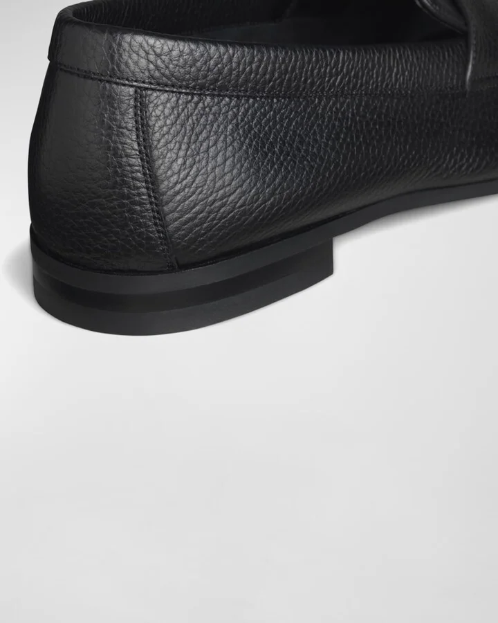 Men's Thorne Soft Textured Leather Penny Loafers - Image 2