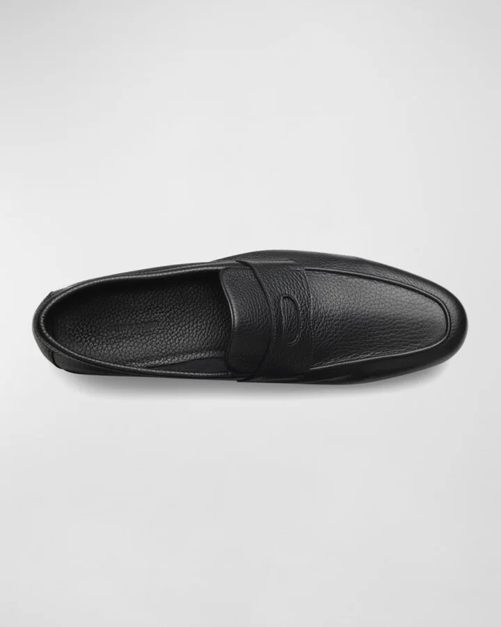 Men's Thorne Soft Textured Leather Penny Loafers - Image 4