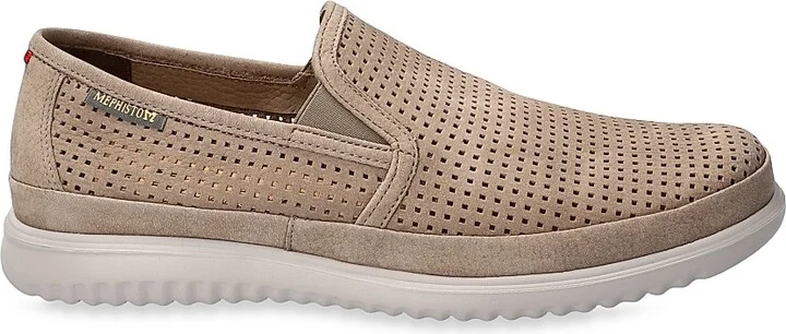 Men's Tiago Perforated Leather Loafers - Sand - Size 8